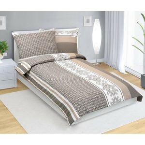 Bellatex Bavlnené obliečky Ornament kávová, 140 x 220 cm, 70 x 90 cm, 140 x 220 cm, 70 x 90 cm vyobraziť