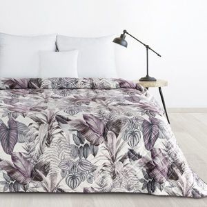 ArtFir Prikrývka na posteľ DAVOS 2 | fialová/sivá 170 x 210 cm vyobraziť