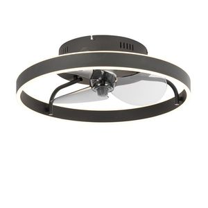 Stropný ventilátor čierny 50 cm vrátane LED stmievateľný s diaľkovým ovládaním - Maddy vyobraziť