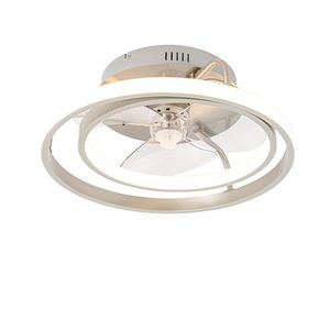Oceľový stropný ventilátor 46, 5 cm vrátane LED s diaľkovým ovládaním - Kees vyobraziť