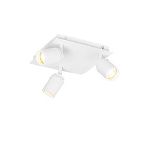Inteligentné kúpeľňové bodové svietidlo biele štvorcové 3-svetlé IP44 vrátane 3 Wifi GU10 50mm - Ducha vyobraziť
