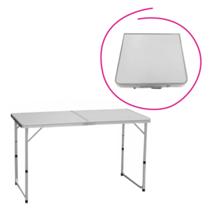 KONDELA Skladací kempingový stôl, 120 cm, hliník/MDF, KEPI TYP 1 vyobraziť