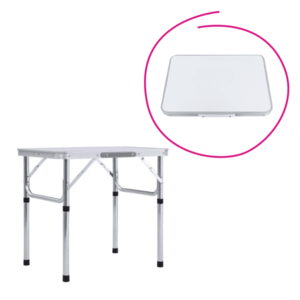KONDELA Skladací kempingový stôl, 60 cm, hliník/MDF, KEPI TYP 2 vyobraziť