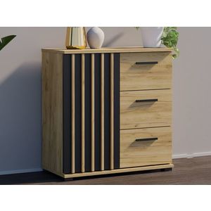 Dubová komoda 80 cm so zásuvkami a úchytkami vyobraziť