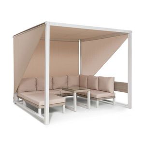 Blumfeldt Havana & Lounge-Set, pergola & lounge-set, 270 x 230 x 270 cm, 4 dvojsedadlá, biela vyobraziť