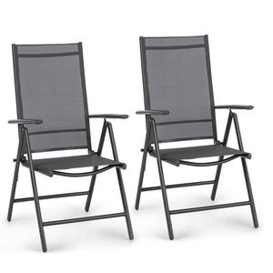 Blumfeldt London Lite, skladacie stoličky, 2 ks, 56, 5 x 107 x 68 cm, ComfortMesh, hliník vyobraziť