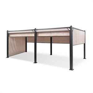 Blumfeldt Pantheon Cortina, altánok so strechou, 3 x 6 m, 4 bočné diely, béžový vyobraziť