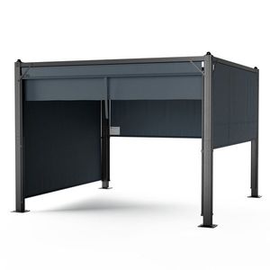 Blumfeldt Pantheon Cortina pergola 3x3 m, odolná voči poveternostným vplyvom, hliník, prášková farba, rolety vyobraziť