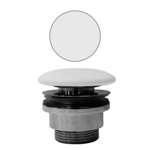 GSI umývadlová výpust 5/4", neuzatvárateľná, keramická krytka, 5-65, biela mat PVC09 vyobraziť