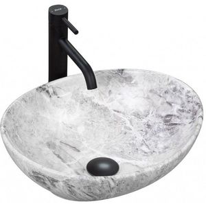 REA - Umývadlo na dosku Sofia Stone Marble 41x34, 5 REA-U9908 vyobraziť