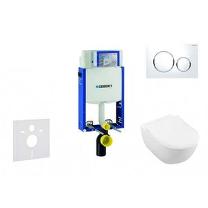 GEBERIT - Kombifix Modul na závesné WC s tlačidlom Sigma20, biela/lesklý chróm + Villeroy Boch - WC a doska, DirectFlush, SoftClose, CeramicPlus 110.302.00.5 NI4 vyobraziť