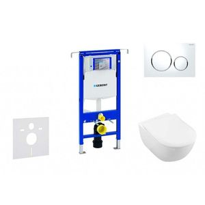 GEBERIT - Duofix Modul na závesné WC s tlačidlom Sigma20, biela/lesklý chróm + Villeroy Boch - WC a doska, DirectFlush, SoftClose, CeramicPlus 111.355.00.5 NI4 vyobraziť