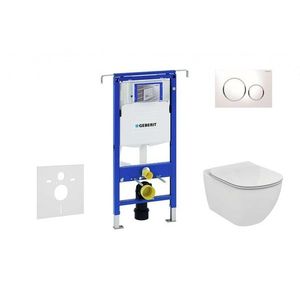 GEBERIT - Duofix Modul na závesné WC s tlačidlom Sigma20, biela/lesklý chróm + Ideal Standard Tesi - WC a doska 111.355.00.5 NF4 vyobraziť