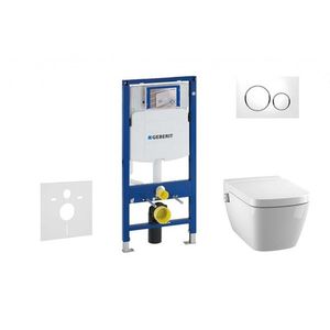 GEBERIT - Duofix Modul na závesné WC s tlačidlom Sigma20, biela/lesklý chróm + Tece One - sprchovacia toaleta a doska, Rimless, SoftClose 111.300.00.5 NT4 vyobraziť