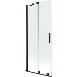MEXEN/S - Velar Dvojkrídlová posuvná vaňová zástena 80 x 150 cm, transparent, čierna 896-080-000-01-70 vyobraziť