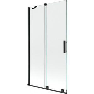 MEXEN/S - Velar Dvojkrídlová posuvná vaňová zástena 100 x 150 cm, transparent, čierna 896-100-000-01-70 vyobraziť