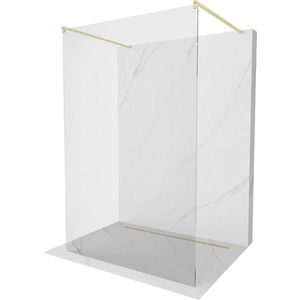 MEXEN/S - Kioto samostatne stojaca sprchová zástena 105 x 200, transparent 8 mm, zlatá kartáčovaná 800-105-002-55-00 vyobraziť