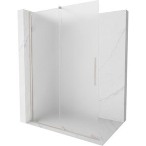 MEXEN/S - Velar Sprchová zástena posuvná Walk-in 140 x 200 cm, dekor 8 mm, nikel kefovaná 871-140-000-33-97 vyobraziť