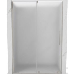 MEXEN/S - Velár posuvné sprchové dvere 140 cm, dekor, nikel kartáčovaný 871-140-000-31-97 vyobraziť