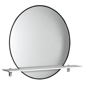 SAPHO - SHARON LED podsvietené zrkadlo Ø 80cm s policou, čierna mat 31255CI-01 vyobraziť