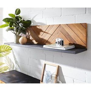 Nástenná polica Famke 130x25 cm mango teak vyobraziť