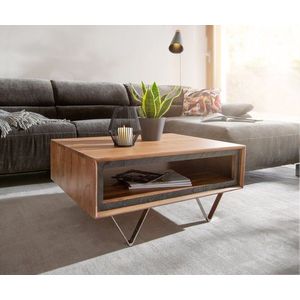 Konferenčný stolík Stonegrace 80x60x40 cm prírodná akácia 1 priehradka vyobraziť