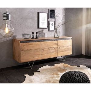 Komoda Stonegrace 175 cm Akácia prírodná bridlica 3 dvierka vyobraziť
