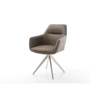Otočná stolička Pejo-Flex taupe vintage krížová základňa štvorcová vyobraziť