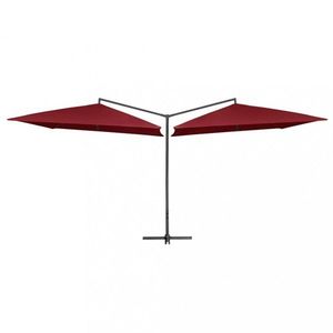 Dvojitý slnečník 485 x 250 cm Dekorhome vyobraziť