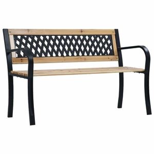 Záhradná lavica 120 cm drevo / kov Dekorhome vyobraziť