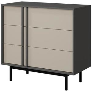 Komoda 90 Alsy 8 Svetlobéžová/Antracit vyobraziť