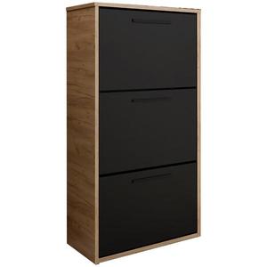 Skrinka na topánky Asper závesná Fr. čierna/Craft vyobraziť