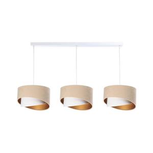 Luster na lanku GALAXY 3xE27/60W/230V béžová/biela/zlatá vyobraziť