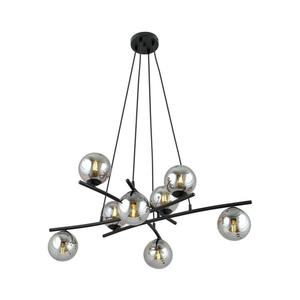 EMIBIG Luster na lanku ESSA 8xE14/10W/230V čierna/dymová vyobraziť
