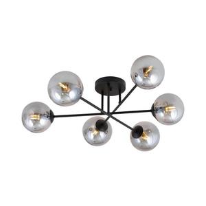 EMIBIG Luster na tyči ROMA 6xE14/10W/230V čierna/dymová vyobraziť