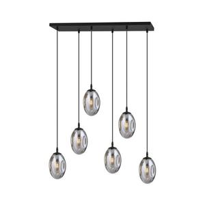 EMIBIG Luster na lanku ASTRAL 6xE14/10W/230V čierna/dymová vyobraziť