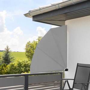 Skladacia zástena na balkón, 140 cm, - sivá vyobraziť