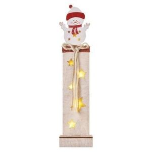 Dřevěnná LED dekorace Wave s časovačem 46 cm teplá bílá vyobraziť