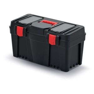 Plastový kufr na nářadí CALIDER 59, 7 cm černo-červený vyobraziť