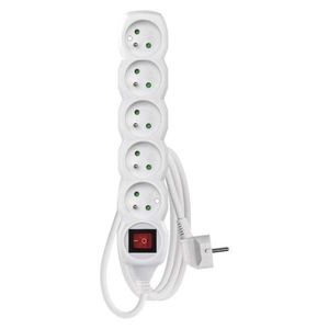 Prodlužovací kabel s vypínačem a 5 zásuvkami 1, 0 mm² KIKOK 2 m bílý vyobraziť