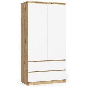 Šatníková skriňa Star 90 cm dub artisan/biela vyobraziť