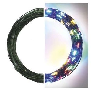Vánoční LED řetěz Nanos zelený s časovačem 15 m barevné světlo vyobraziť
