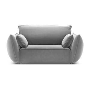 Svetlosivé zamatové kreslo Vanda – Mazzini Sofas vyobraziť
