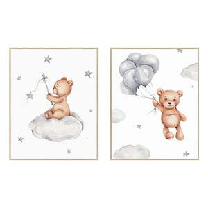 Detské obrázky v súprave 2 ks 30x40 cm Teddy Bears – knor vyobraziť