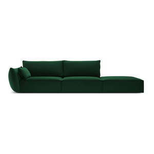 Tmavozelená zamatová pohovka ľavý roh 264 cm Vanda – Mazzini Sofas vyobraziť