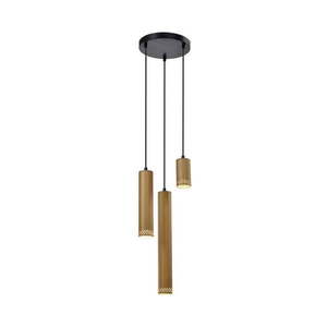Žlté/čierne závesné svietidlo s kovovým tienidlom ø 22 cm Tubo – Candellux Lighting vyobraziť