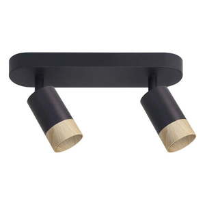 Stropné svietidlo s kovovým tienidlom v čierno-prírodnej farbe 34x5.5 cm Conti – Candellux Lighting vyobraziť