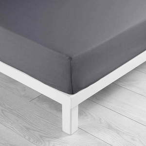 Antracitová napínacia plachta z mikrovlákna 140x190 cm Oscar – douceur d'intérieur vyobraziť