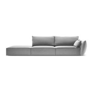 Svetlosivá zamatová pohovka pravý roh 264 cm Vanda – Mazzini Sofas vyobraziť