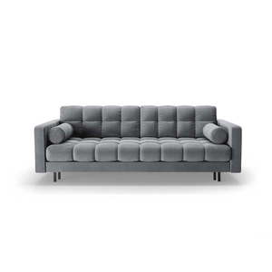 Svetlosivá zamatová rozkladacia/s úložným priestorom pohovka 222 cm Bali – Cosmopolitan Design vyobraziť